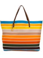 Escada Striped Tote Bag - Orange