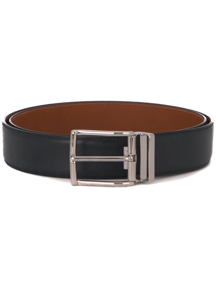 Santoni Classic Belt, Men's, Size: 105, Grey, Leather