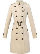 Burberry 'sandringham' Belted Trench Coat, Women's, Size: 10, Nude/neutrals, Cotton/viscose
