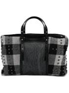 Etro Plaid Tote Bag, Women's, Black