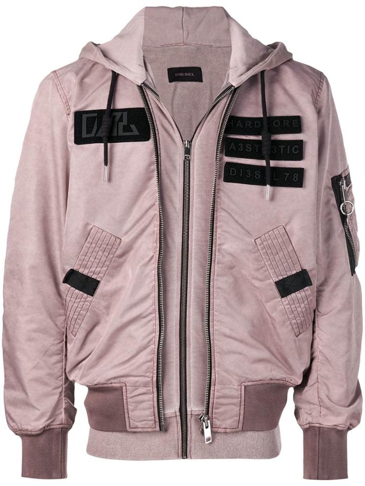 Diesel Appliquéd Jacket - Pink