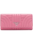 Prada Quilted Continental Wallet - Pink & Purple
