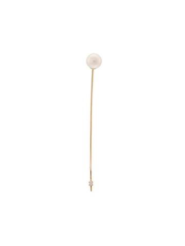 Sara Lasry 18kt Gold Balance Diamond And Pearl Earring - Yellow