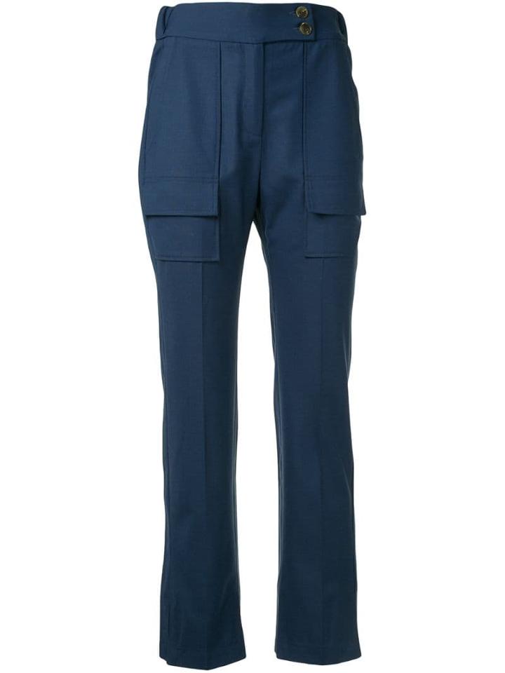 Eudon Choi Angelika Straight-leg Trousers - Blue