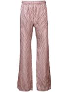 Faith Connexion Flared Embroidered Trousers - Pink