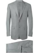 Canali Glen Check Two Piece Suit, Men's, Size: 54, Grey, Cupro/wool