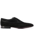 A. Testoni Brogue Detail Oxford Shoes - Black