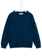 Stone Island Junior - Logo Patch Sweatshirt - Kids - Cotton - 6 Yrs, Boy's, Blue