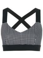 No Ka' Oi Polka Dot Print Cropped Top - Black