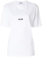 Msgm Logo Printed T-shirt - White
