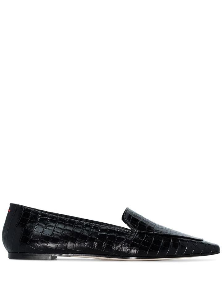 Aeyde Aurora Croc-effect Loafers - Black