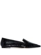 Aeyde Aurora Croc-effect Loafers - Black