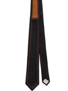 Prada Tie With Jacquard Logo - Black