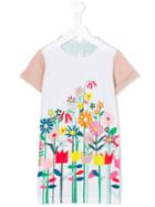 Stella Mccartney Kids Floral Print Dress, Girl's, Size: 8 Yrs, White
