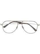 Jimmy Choo Eyewear Aviator Frame Glasses - Silver