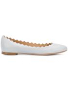 Chloé Scalloped Ballerinas - Nude & Neutrals