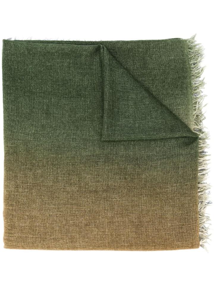 Faliero Sarti Ombre Fringe Scarf - Green