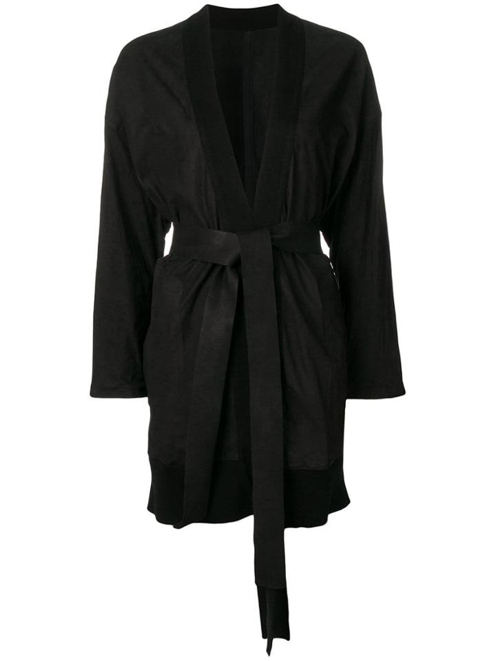 Isaac Sellam Experience Suede Cardi-coat - Black
