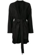 Isaac Sellam Experience Suede Cardi-coat - Black