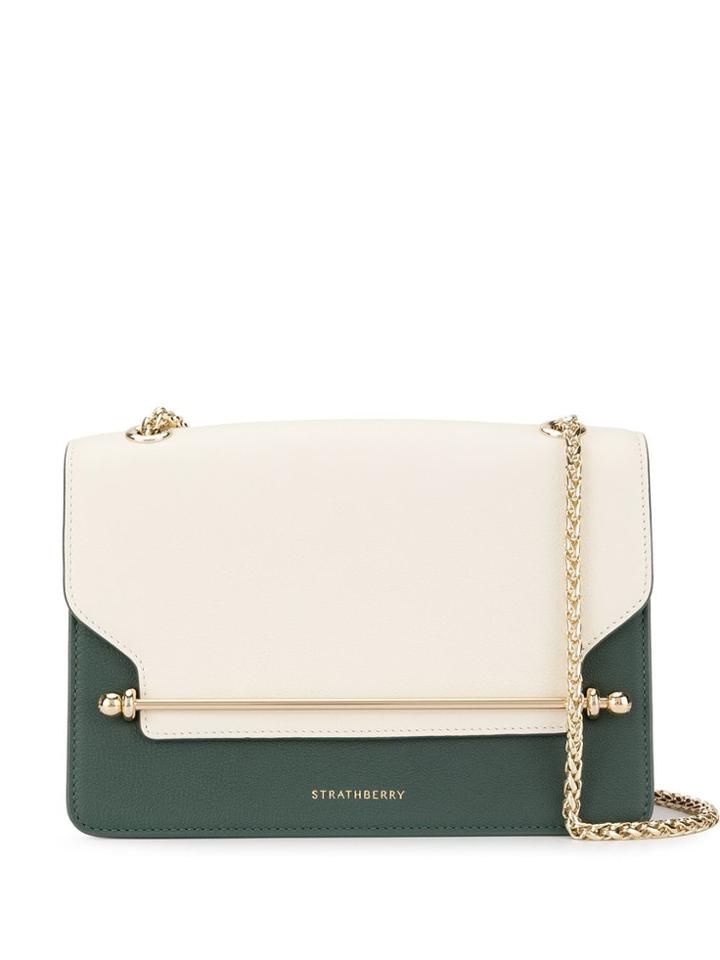 Strathberry East/west Tri Colour Shoulder Bag - Green