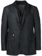Corneliani Zip-detail Fitted Blazer - Blue