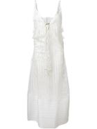 No21 Lace And Stripe Maxi Dress - White