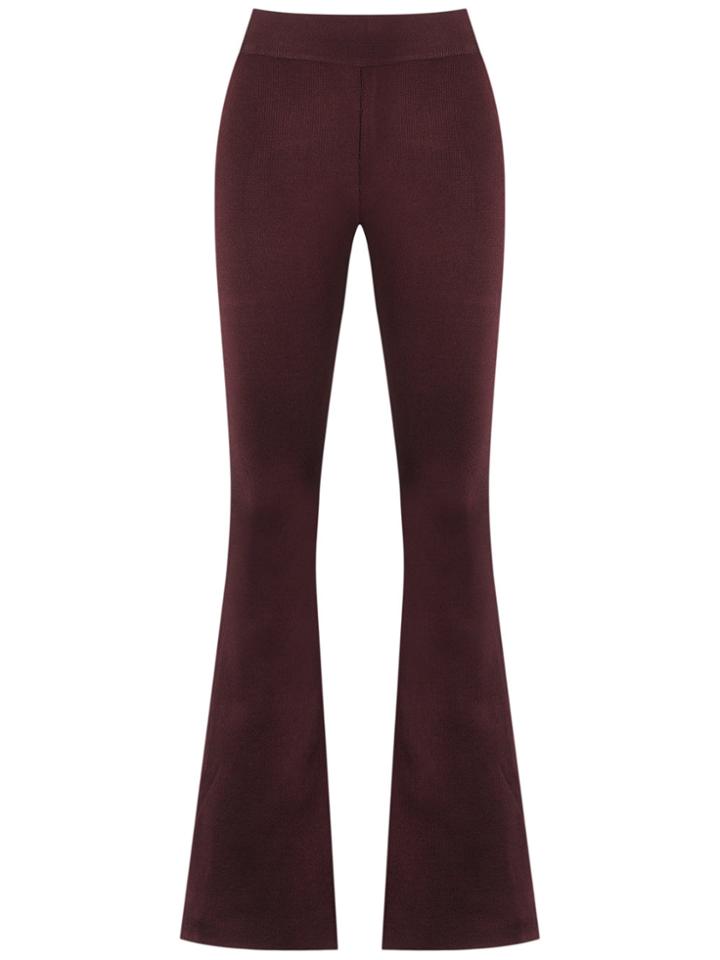 Cecilia Prado Knit Flare Trousers - Red