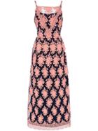 Burberry Burb Drs Msh Emb Flrl Strpy - Pink & Purple
