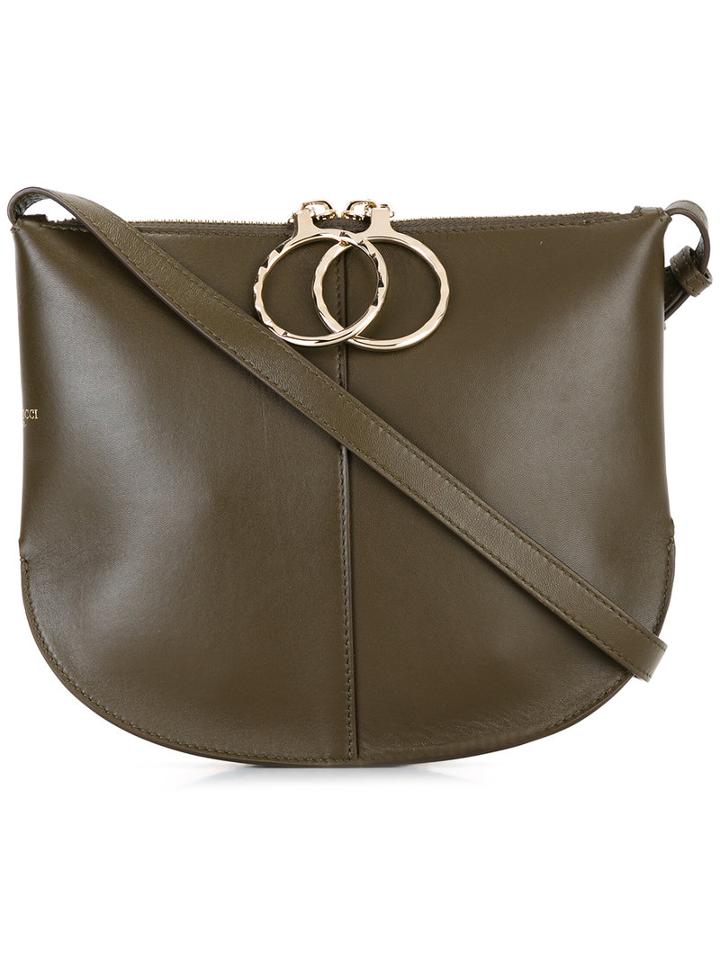 Nina Ricci Cuffs Shoulder Bag, Women's, Green, Leather