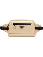 Prada Saffiano Leather Belt Bag - Gold