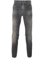 Faith Connexion Stonewash Effect Skinny Jeans, Men's, Size: 32, Grey, Cotton/spandex/elastane