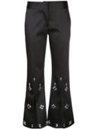 Alexis Floral Beaded Trousers - Black