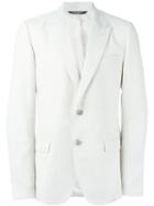 Dolce & Gabbana Classic Blazer, Men's, Size: 54, White, Linen/flax/silk/polyester/viscose