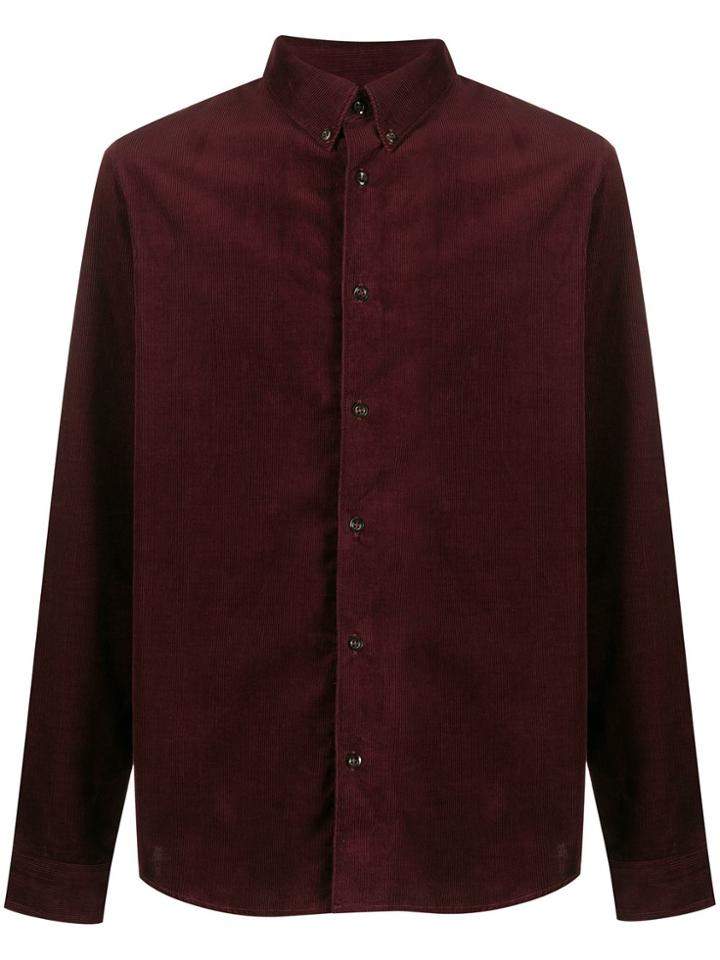 A.p.c. Long-sleeved Corduroy Shirt - Red