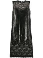 Paco Rabanne Chainmail Lace Midi Dress - Black