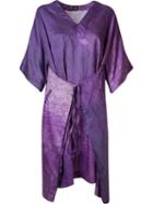 Fernanda Yamamoto V-neck Dress, Women's, Pink/purple, Cotton