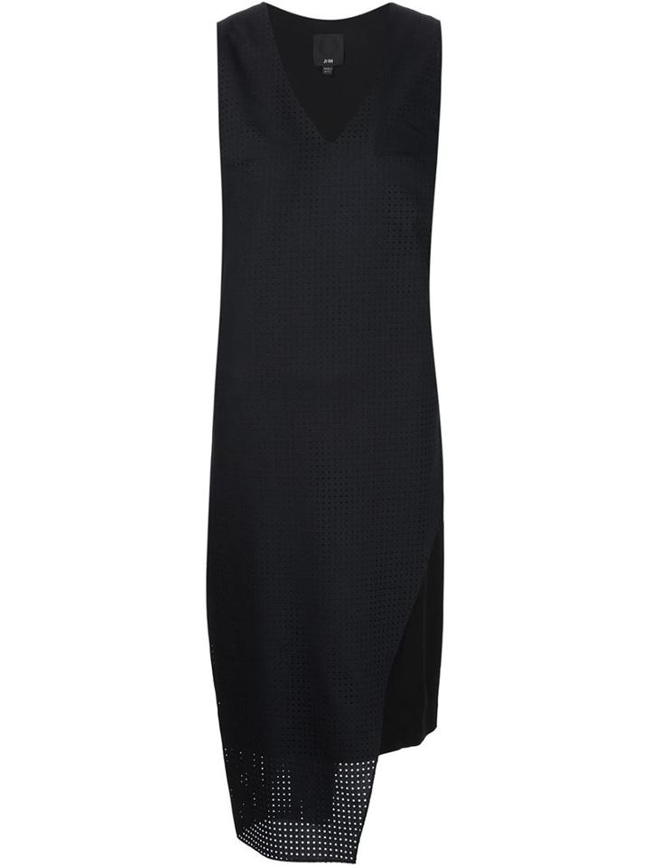 Ji Oh Perforated Asymmetric Dress