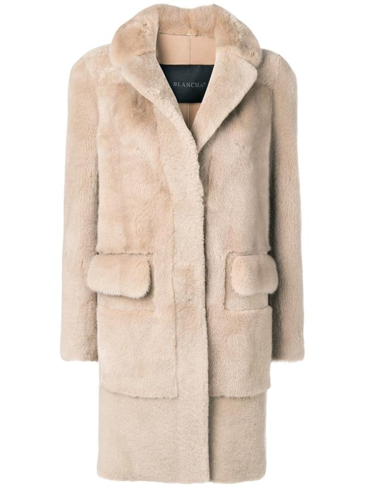 Blancha Single Breasted Coat - Neutrals