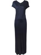 Woolrich Long Drawstring Waist Dress, Women's, Size: M, Blue, Viscose