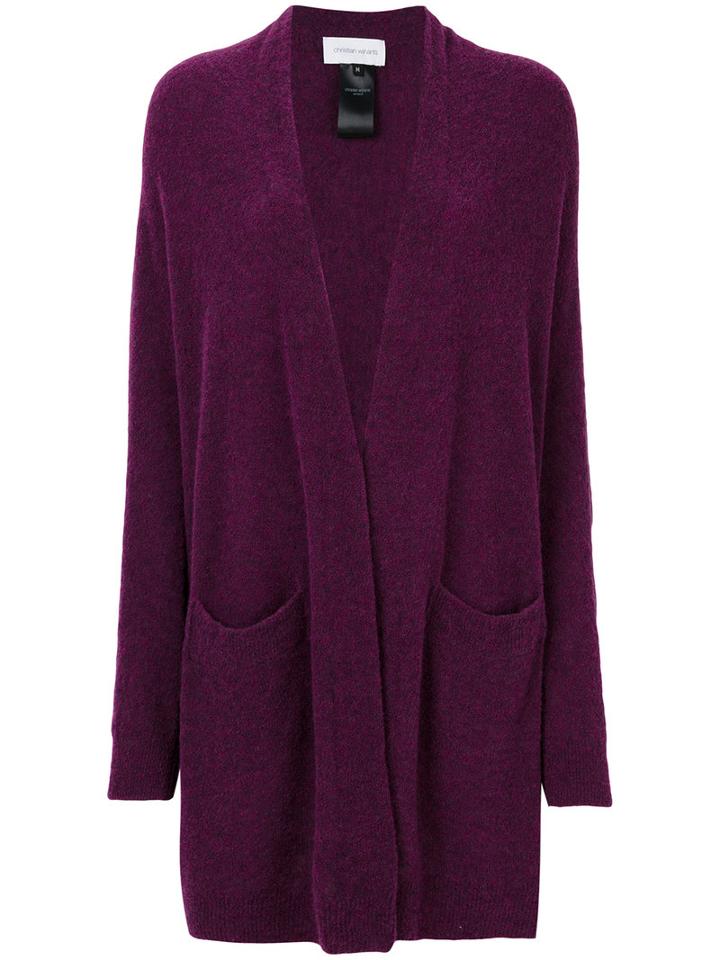 Christian Wijnants - Korai Cardi-coat - Women - Polyamide/virgin Wool - L, Pink/purple, Polyamide/virgin Wool