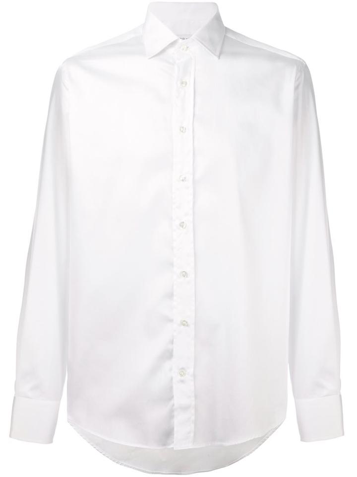 Etro Plain Shirt, Men's, Size: 44, White, Cotton