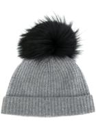 N.peal Pompom Beanie Hat - Grey