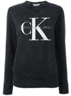 Calvin Klein Jeans Logo Print Sweatshirt, Women's, Size: Small, Grey, Cotton