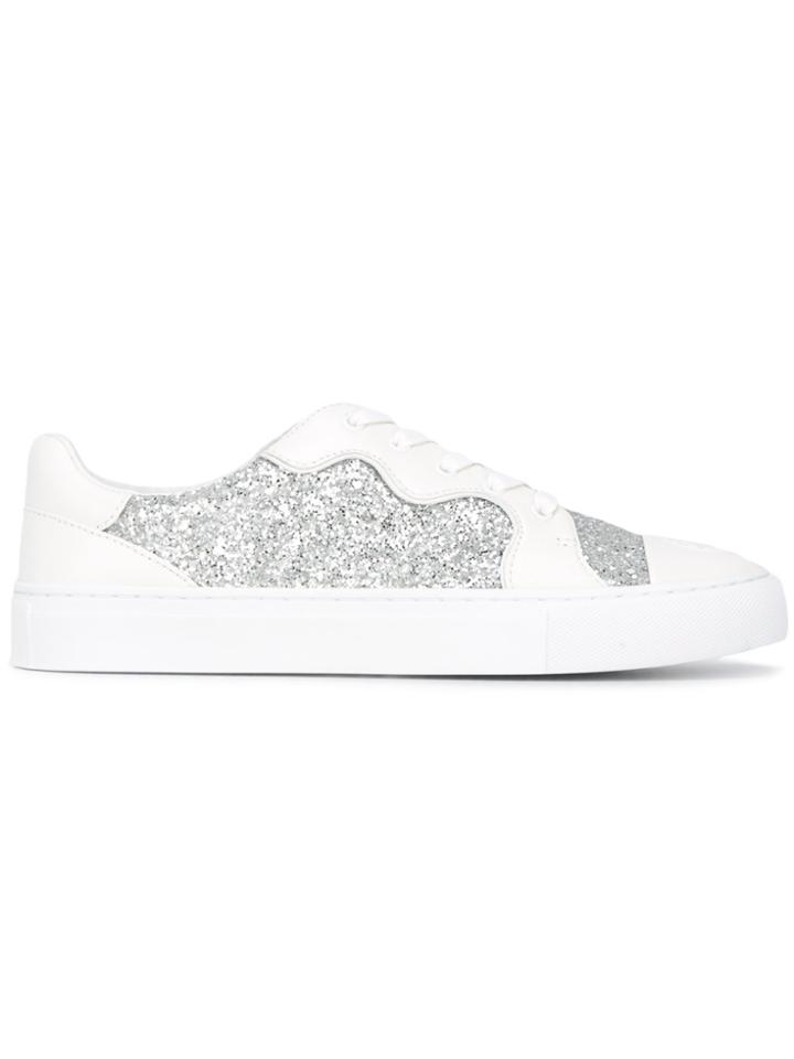 Tory Burch Glitter Detail Sneakers - White