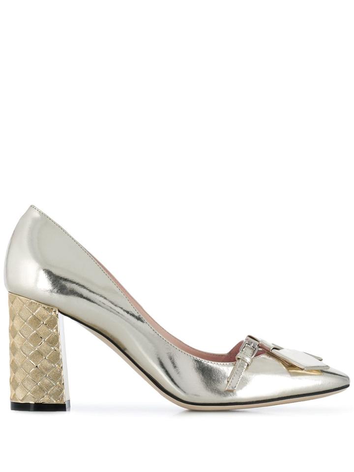 Bottega Veneta Classic Metallic Pumps - Gold