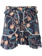 Isabel Marant Ruffle Detail Shorts, Women's, Size: 38, Blue, Cotton