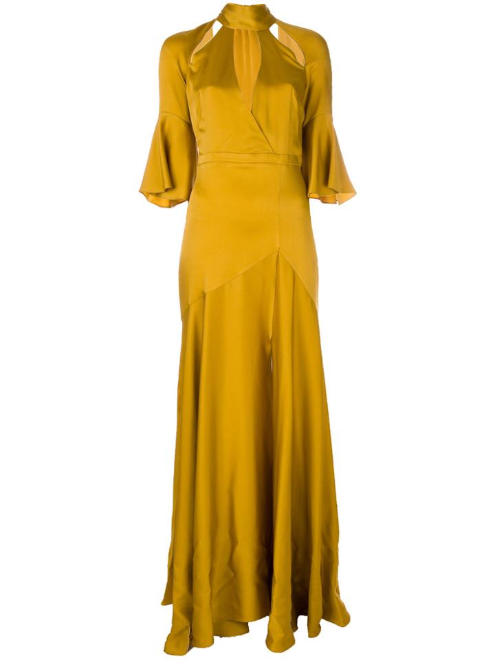 Temperley London Carnation Long Dress - Yellow & Orange
