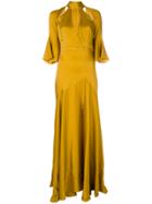 Temperley London Carnation Long Dress - Yellow & Orange