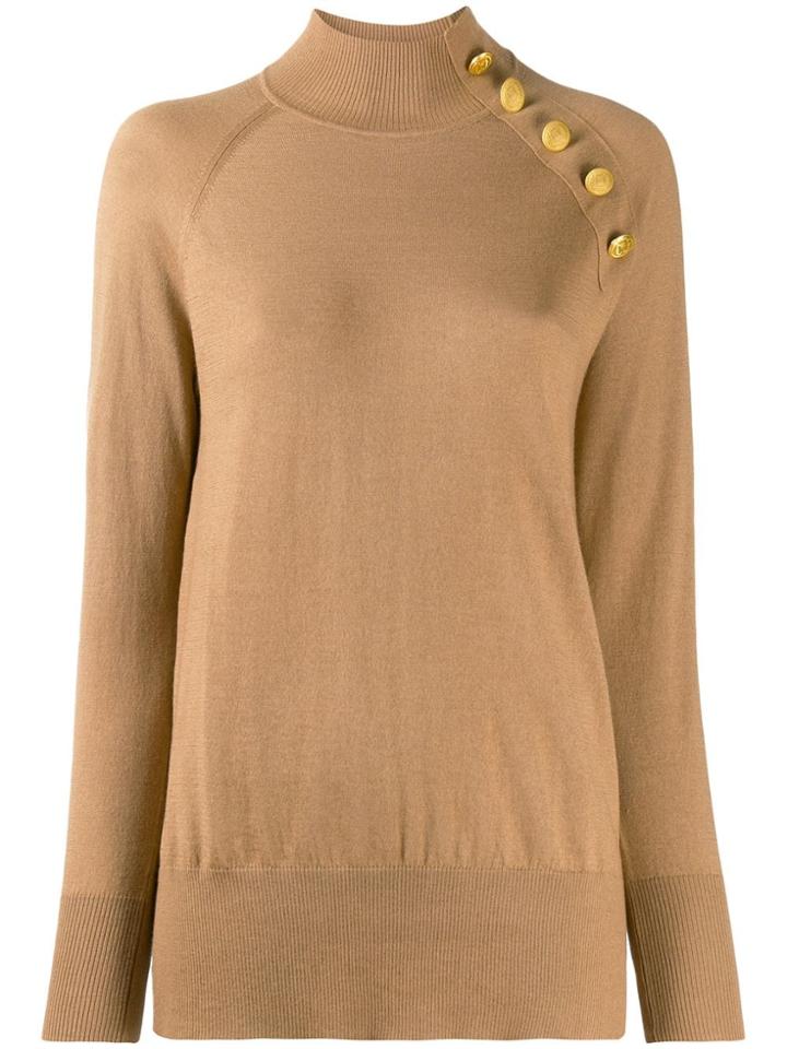 Snobby Sheep Roll Neck Fine Knit Jumper - Neutrals