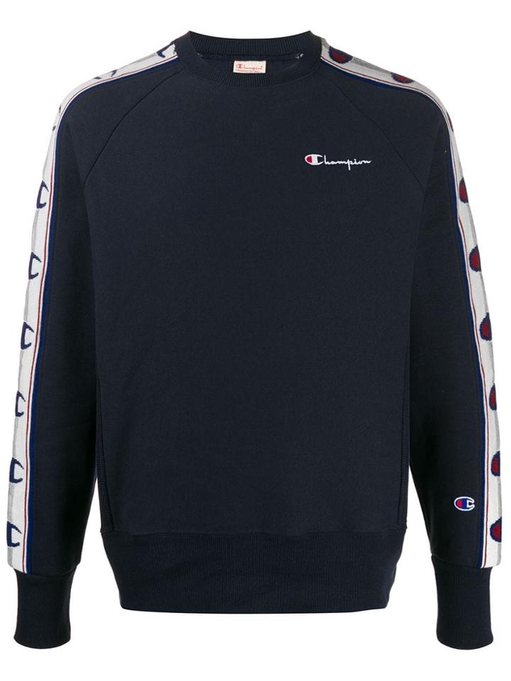 Champion Logo Tape Sweatshirt - Blue